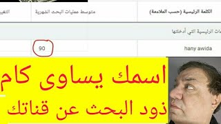 اسمك يساوى كام واسم قناتك على youtube يساوى كام وذلك لتصدر نتائج البحث على youtube