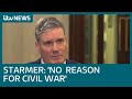 Labour leader Keir Starmer says 'no reason for civil war' after Jeremy Corbyn suspension | ITV News