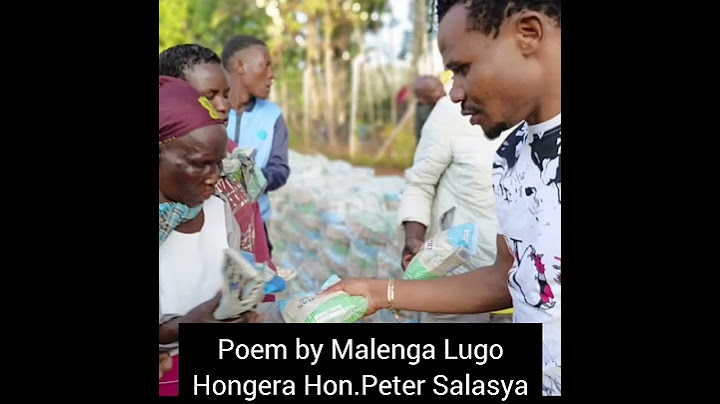 Shairi La kumpongeza Hon.Peter Salasya Mbunge Mumias East