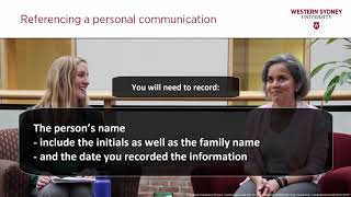 Referencing a personal communication in APA style 6th ed