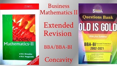 Business Mathematics II (Pokhara University) Extended Revision (Unit 2 - Part 10)