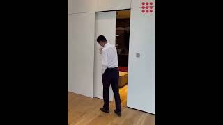 【九宏五金】日本LAMP 平面推門MFU1200 操作影片2