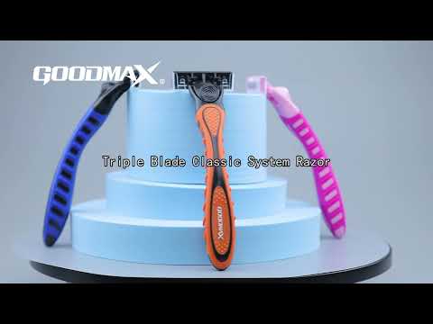 Travel Essential: Compact 3-Blade Razor System for Men