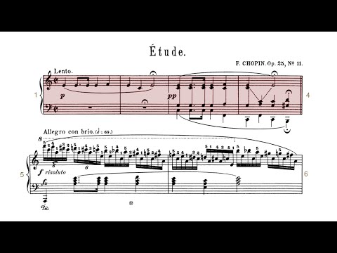 Chopin Etude Op.25 No.11 "Winter Wind" Tutorial Score - P. Barton, piano -  YouTube