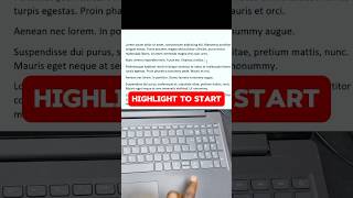 Highlight Line Start! (Shift + Home) #shorts #viralshorts #wordtips #windowstips #computer #reedtech
