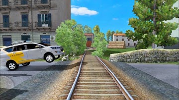 Car Crossing Rail Track 😍 #shorts