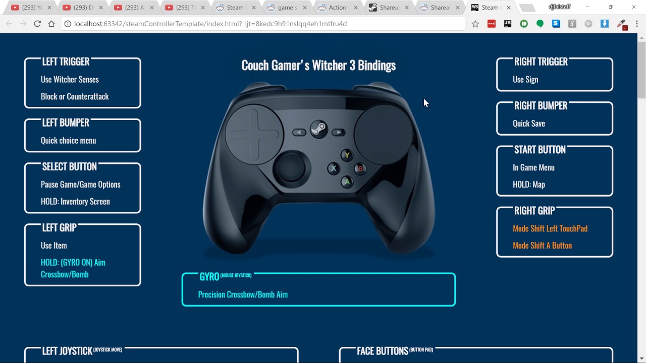 Steam Controller HTML5 template demo - YouTube