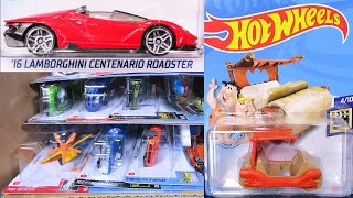 2020 Q USA Hot Wheels Case with Lamborghini, Flinstones Flintmobile and more!