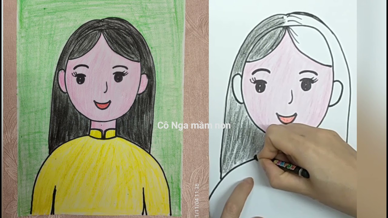 Học cách vẽ chân dung cô giáo với các bước đơn giản