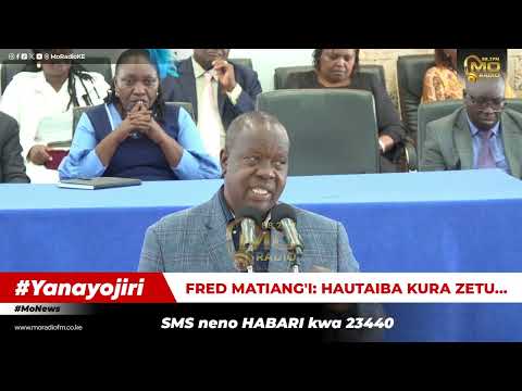 FRED MATIANG'I TO RUTO: NILILINDA MTIHANI NA HAUKUIBIWA, HAUTAIBA KURA ZETU...