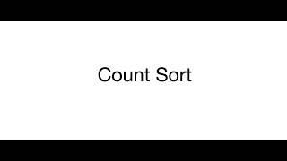 12- Count Sort (JavaScript implementation)