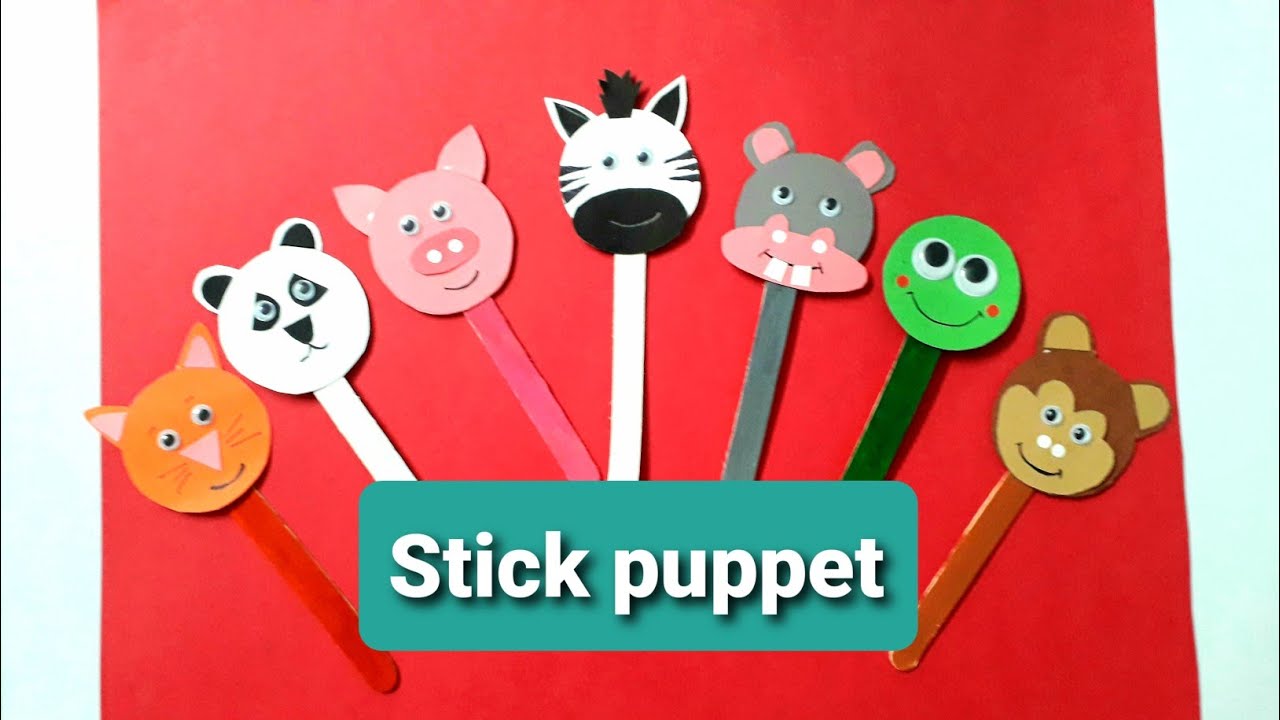icecreamstickpuppet How to make ice cream stick animal puppets | popsicle  stick animal puppets - YouTube