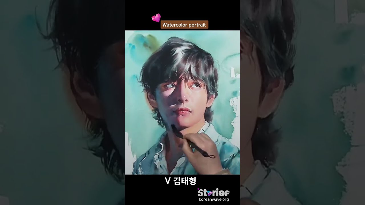 V   Kim Tae Hyung in WATERCOLOR thumbnail