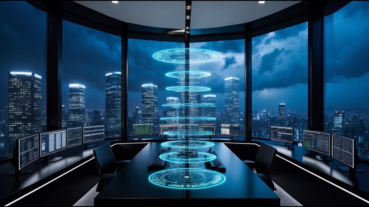 Deep Focus Coding ⚡ Shinjuku Data Core | Thunderstorm & Cyber Tech