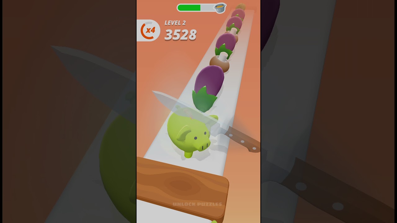 PERFECT SLICES - Gameplay Max Levels Unlock Puzzles