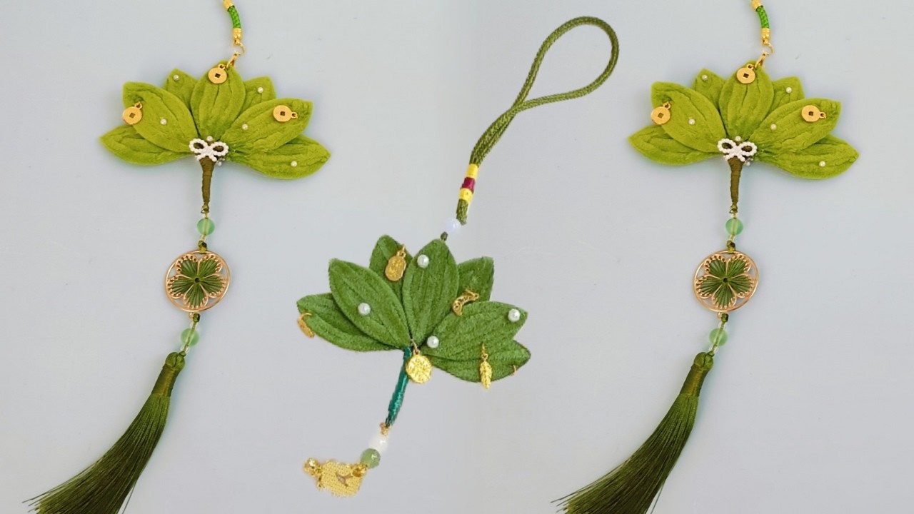 DIY Cute Leaf Keychain 🌿 | Easy Pipe Cleaner Craft Tutorial