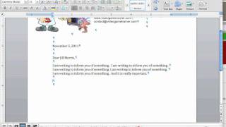 Block Letter Formatting in Word