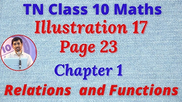 TN Class 10 Maths Illustration 17 page 23 Relations Unit 1 Relation and Functions