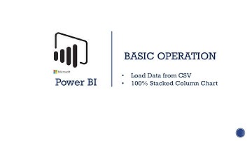 8. Power BI | Basic Operation | Data import | 100% Stacked Column chart | #powerbi  #dataanalysis
