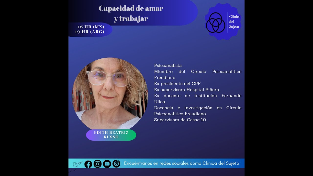 Capacidad de amar y trabajar. - YouTube