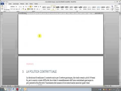 Lezione 2 - Word 2010 - Utilizzo delle sezioni