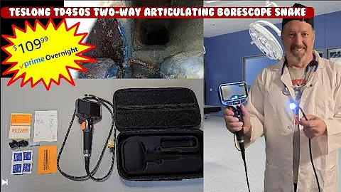See Tight Spaces Like Never Before! Teslong Articulating Borescope Snake Scope Cam 5FT with light