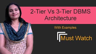 DBMS-Lect-3| DBMS 2-Tier and 3-Tier Architecture| Tiers architecture of DBMS|Btech|MCA|Gate|NET