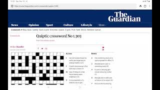Guardian Quiptic Crossword (No. 1,303)
