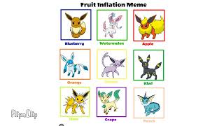 Fruit Inflation Meme With Eeveelutions