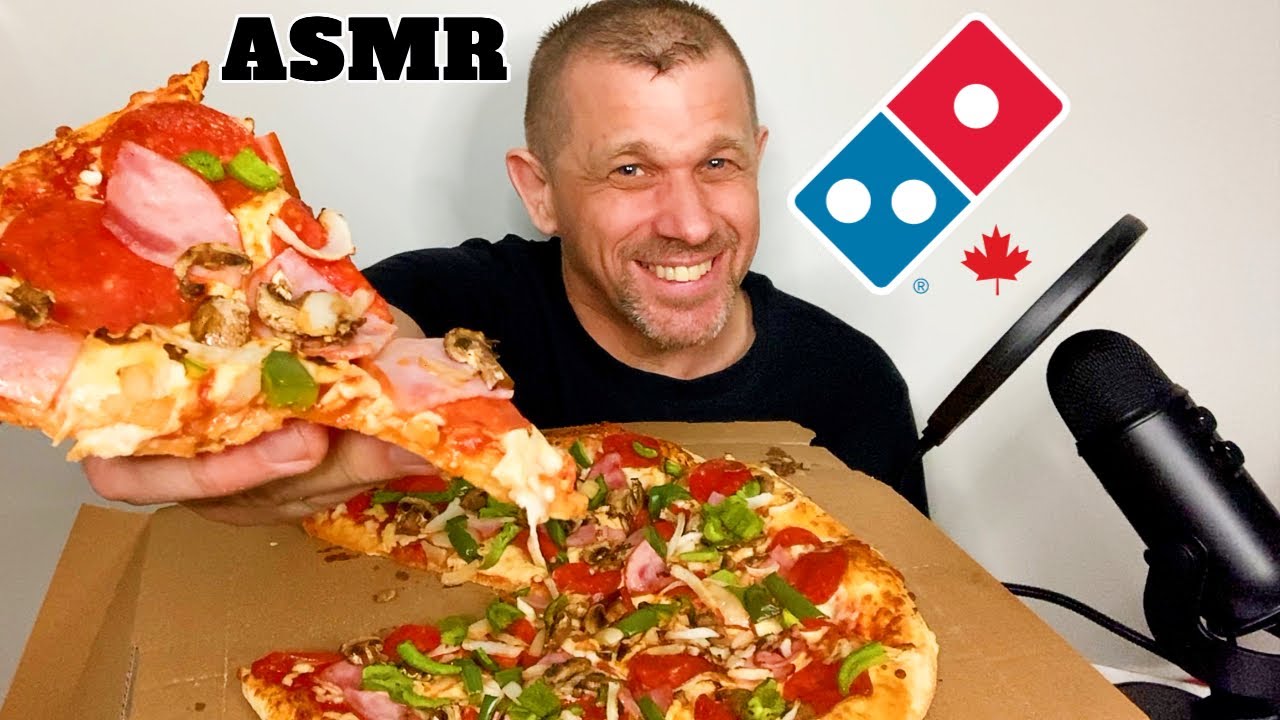 ASMR Eating Domino's Pizza *Super Satisfying* (MUKBANG) *Eating Sounds ...