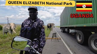 My Swahili saved me🇺🇬 | Riding through Queen Elizabeth N.Park