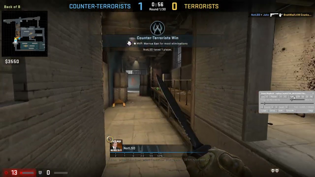 Vac Flick while both in the air 