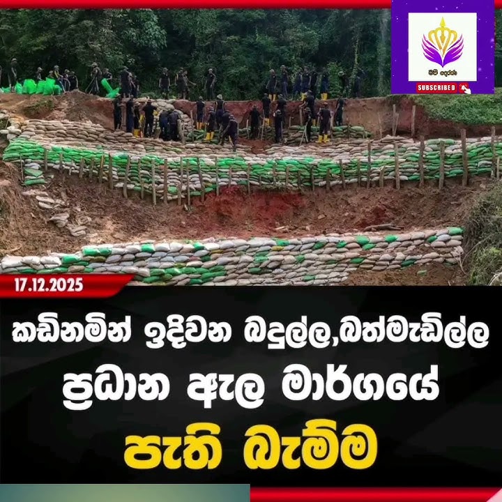 කඩිනමින් ඉදිවන බදුල්ල,බත්මැඩිල්ල ප්‍රධාන ඇල මාර්ගයේ පැති බැම්ම #wadan