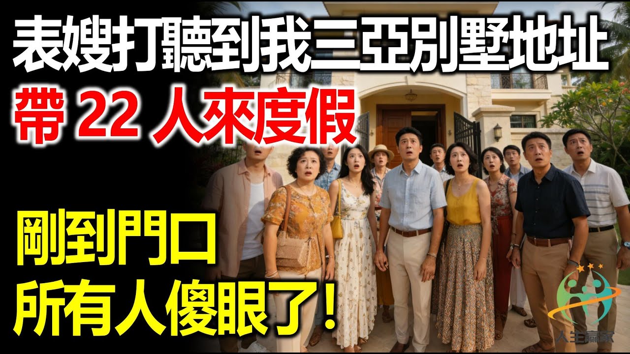 表嫂打聽到我三亞別墅的地址，帶22人旅遊團來度假，到門口眾人傻眼
