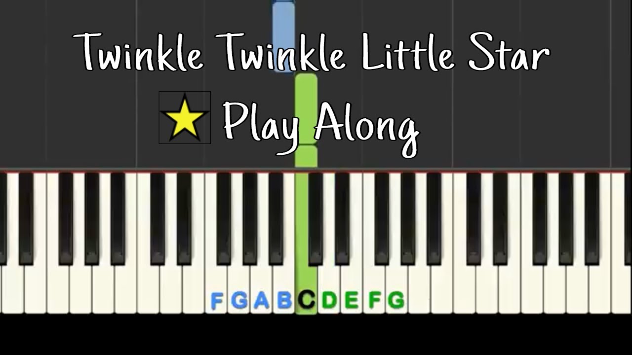 Twinkle Twinkle Little Star: Play Along piano with backing track - YouTube