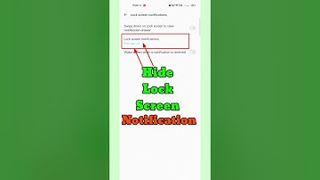Lock Screen Notification Hide Kaise Kare | How To Hide Lock Screen Notification |#shorts#viral#tech