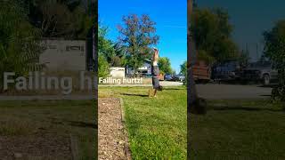 round off backflip fail 😭 🙈#flip #backflip #fail #backflipfail