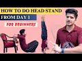 Head stand yoga pose  how to do a headstand for beginners  with chair and wall techniques