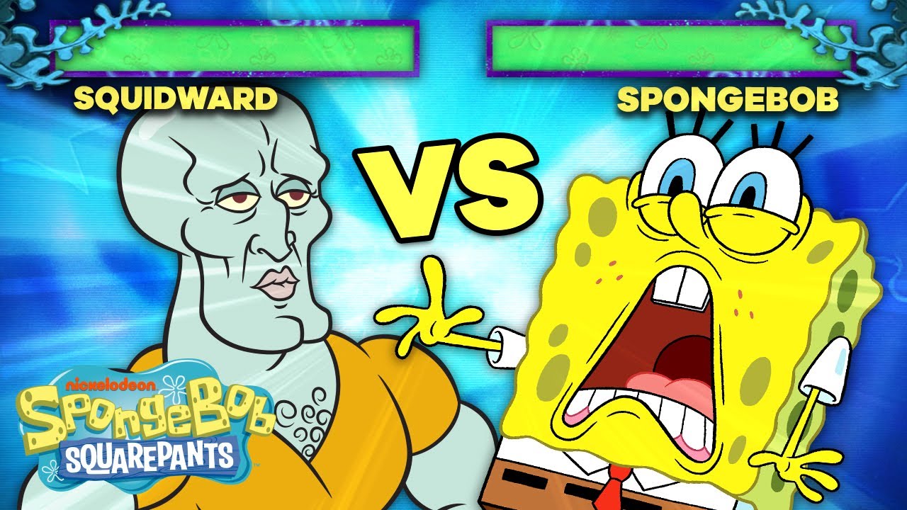 Spongebob And Squidward Face Off In Battle Spongebob Squareoff Youtube
