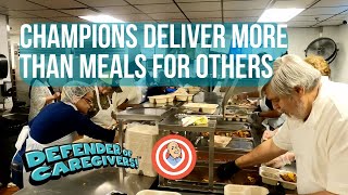 Champions Deliver More than Meals for Others! | Champions give more than just food to others |