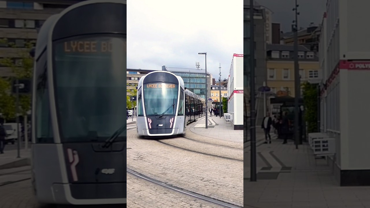Luxembourg Tram 🇱🇺 • CAF Urbos 3 104 • Theater • 25.07.2023