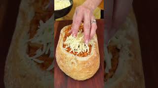 Spaghetti Stuffed Garlic Bread
