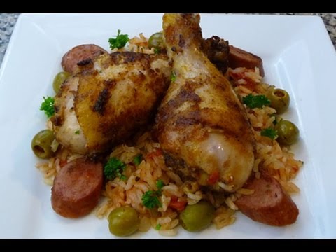 spanish-rice-with-chicken-and-sausage-recipe,-how-to,