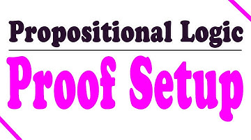 Propositional Logic: How to Setup a Proof (Derivation)