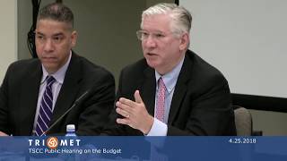 TSCC Public Hearing on the Budget 4-25-18