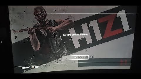 HOW TO FIX FAILED TO CONNECT ON H1Z1 PS4