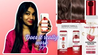 'L'Oréal Total Repair 5 Serum Honest Review 💯 | Hair Fall, Frizz, Shine Test 🔥 | Worth Buying?'