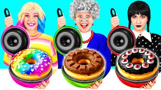 Wednesday vs Grandma Cooking Challenge | Amazing Kitchen Tricks by PaRaRa Challenge