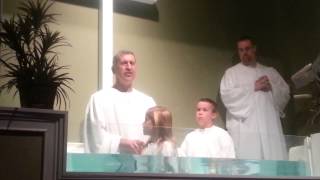 Wesley and Savannah get Baptized