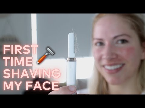 Shaving My Face For The First Time | Pregnancy Skin Care Routine